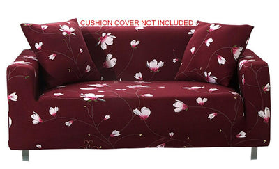 Printed Sofa Cover - Wine Floral