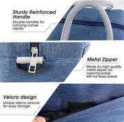 Insulated Large Reusable Lunch Bags with Adjustable & Removable Shoulder Strap