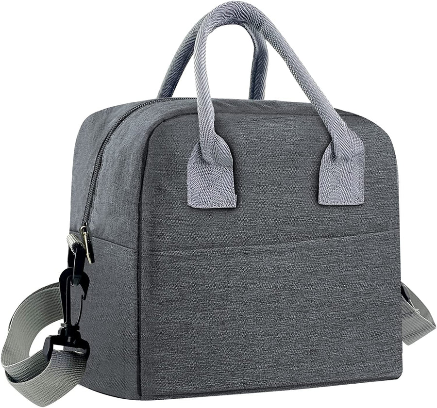 Insulated Large Reusable Lunch Bags with Adjustable & Removable Shoulder Strap