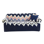 Printed Sofa Cover - Blue Ripple