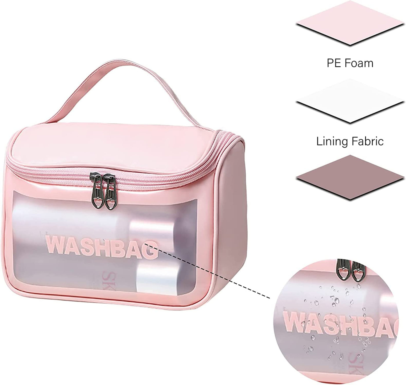 Frosted Portable Large Capacity PVC Make Up