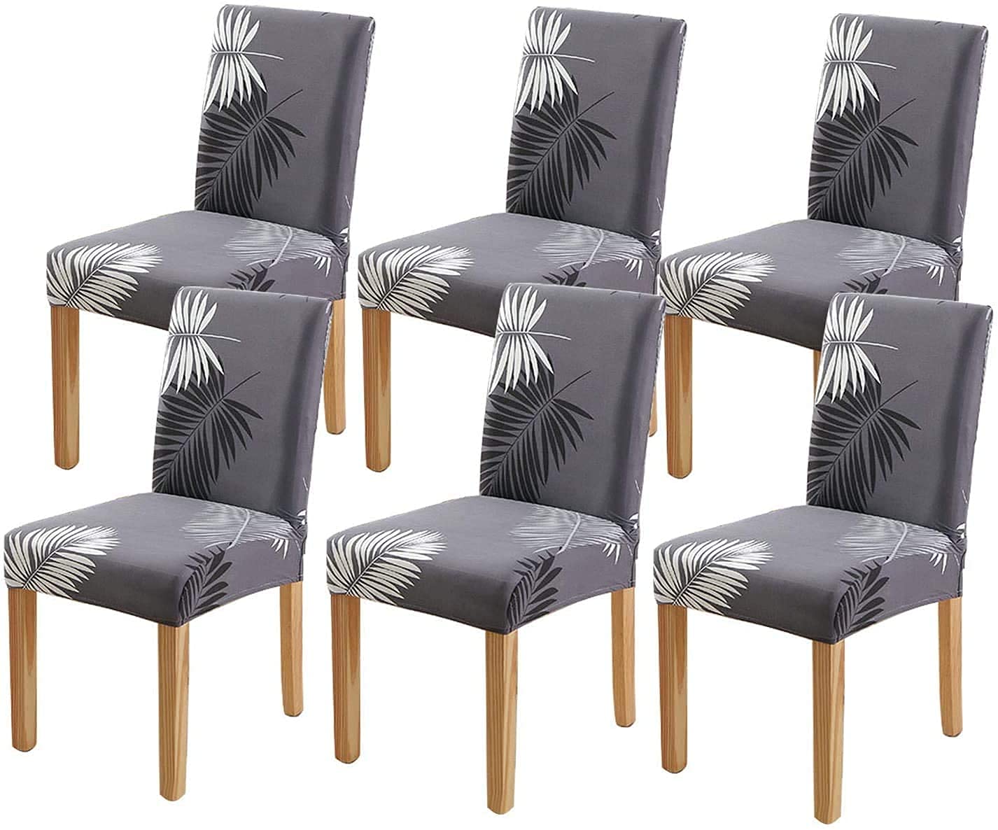 Elastic Chair Cover - Dark Grey Fern