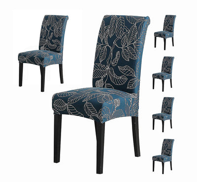 Solid Elastic Chair Cover - Blue Ash