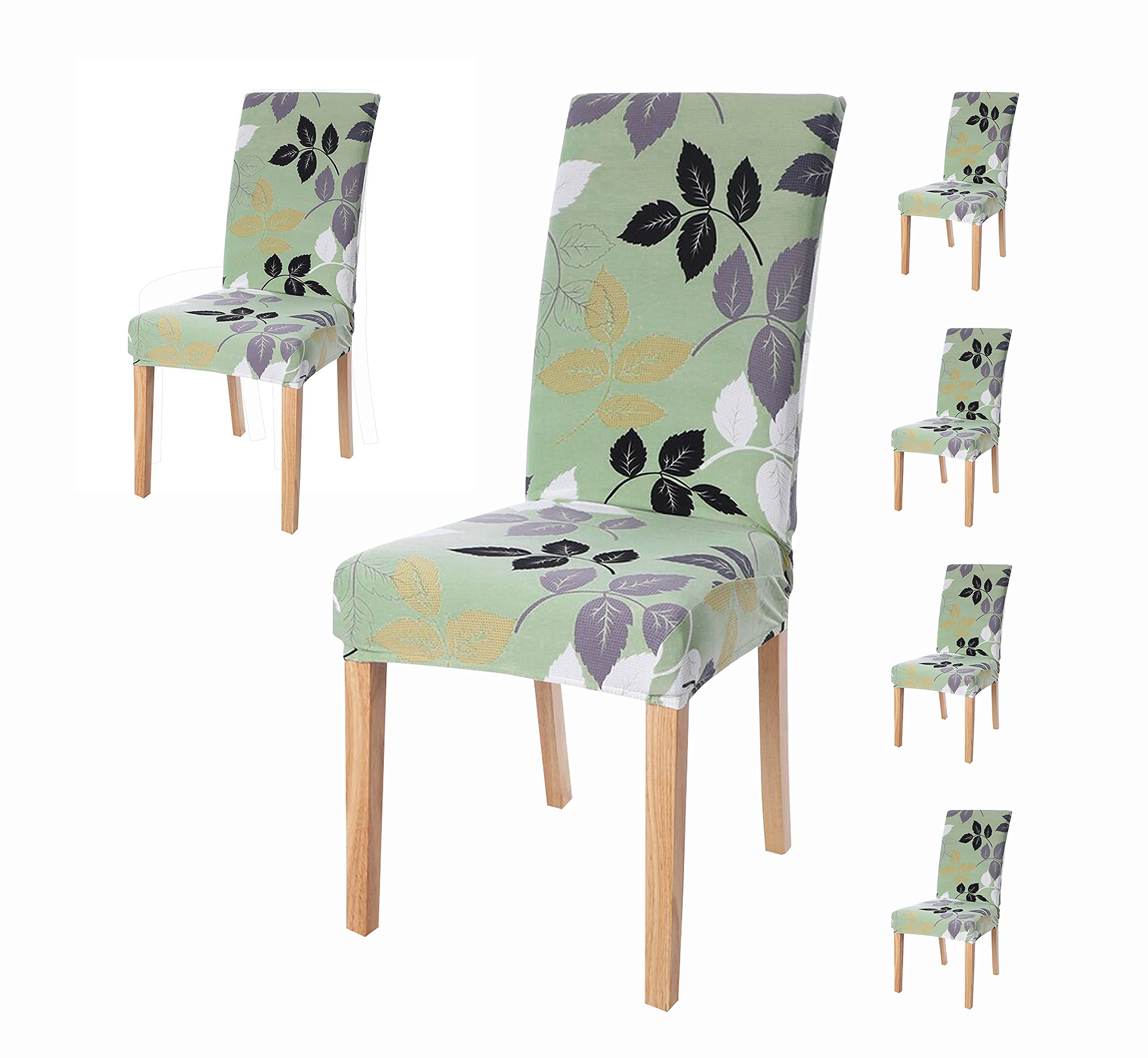 Elastic Chair Cover - Lime Green Flamingo