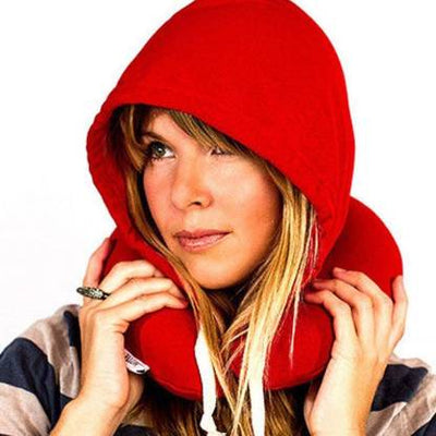 Travel Neck Hoodie Pillow with Ear Plugs And Eye Mask
