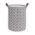 Laundry Basket with Handle-Grey Diamond