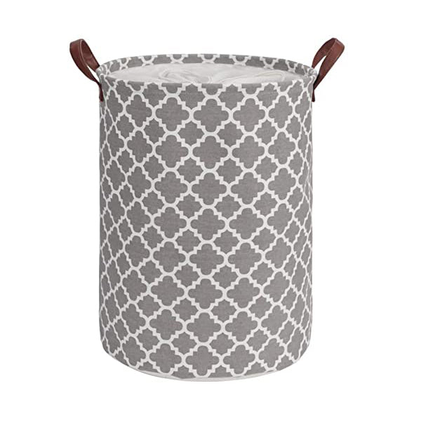 Laundry Basket with Handle-Grey Diamond