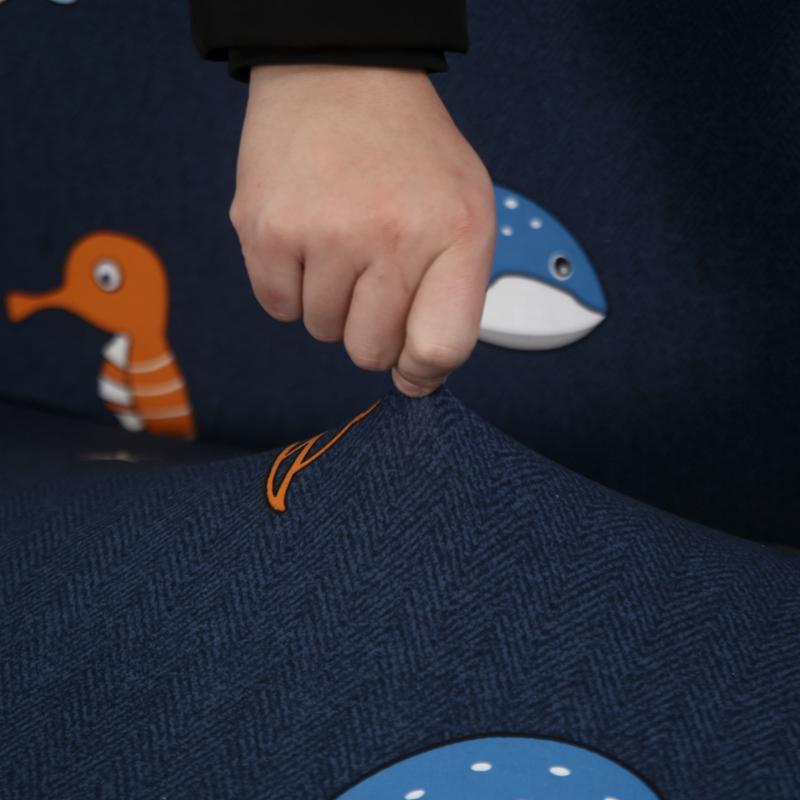 Printed Sofa Cover - Dark Blue Underwater