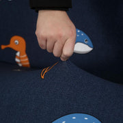 Printed Sofa Cover - Dark Blue Underwater