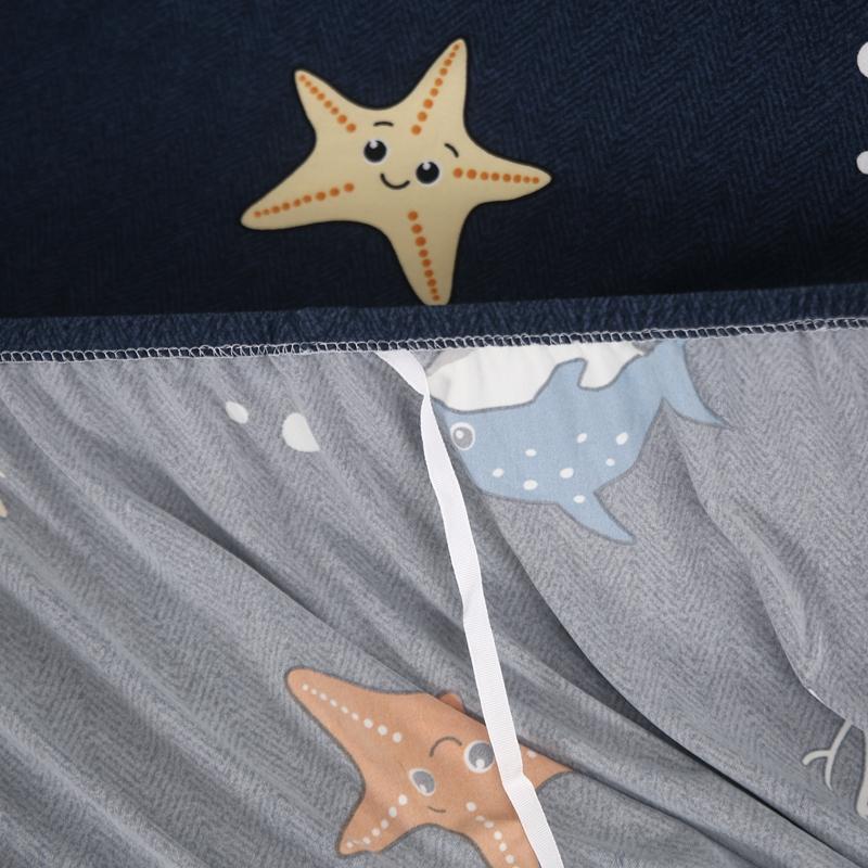 Printed Sofa Cover - Dark Blue Underwater